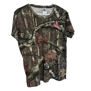Women’s Mossy Oak Short Sleeve Break Up Infinity Hunting Camo Tee Shirt Sz XL